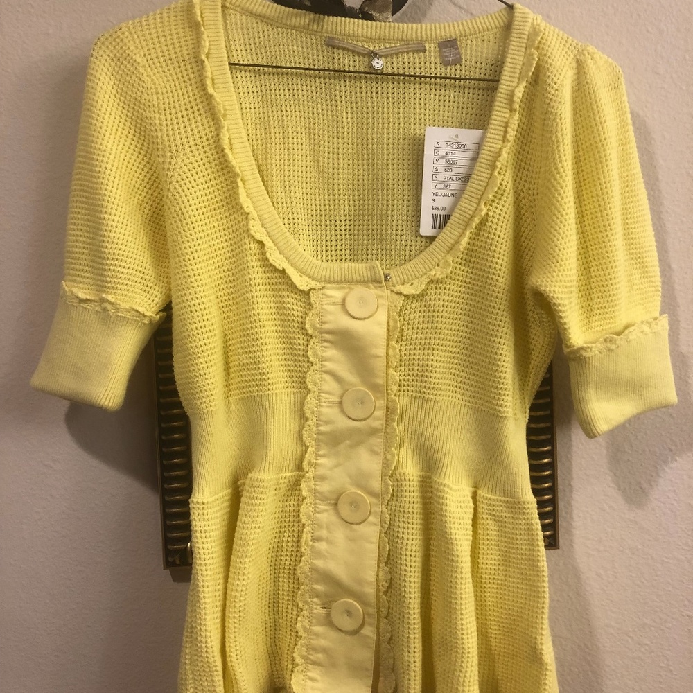 Yellow Anthropologie Sweater